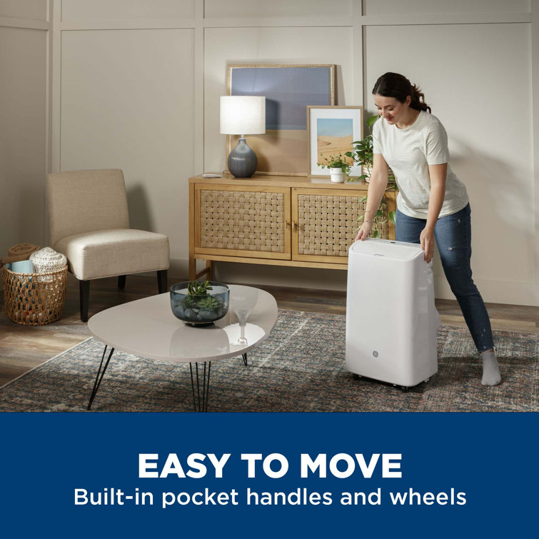 White Portable Air Conditioner with Remote and LED Control