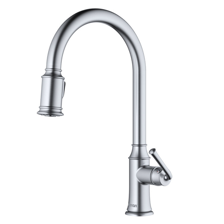Auburn Stainless Steel Single Handle Pull Down Kitchen Faucet