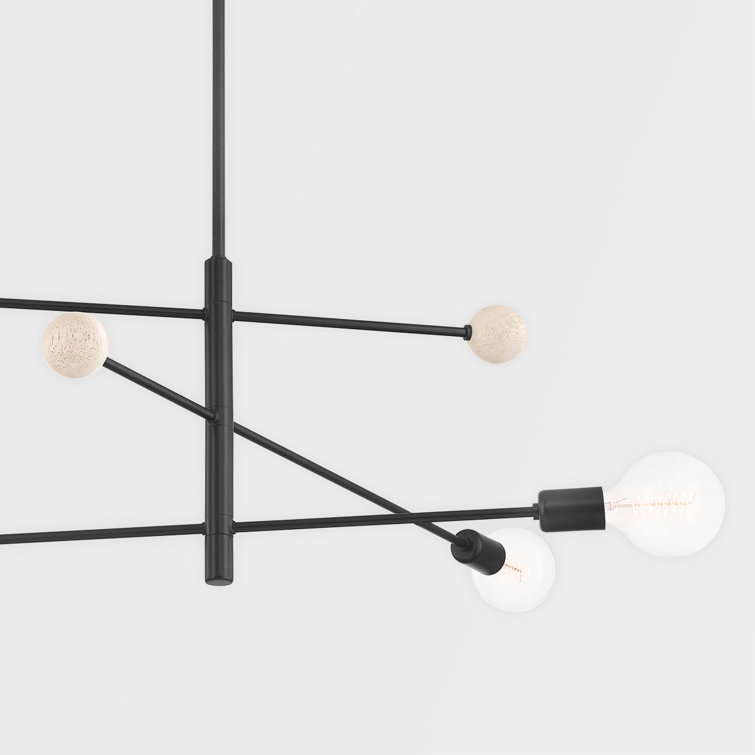 Stellar Constellation 3-Light Sputnik Chandelier in Soft Black