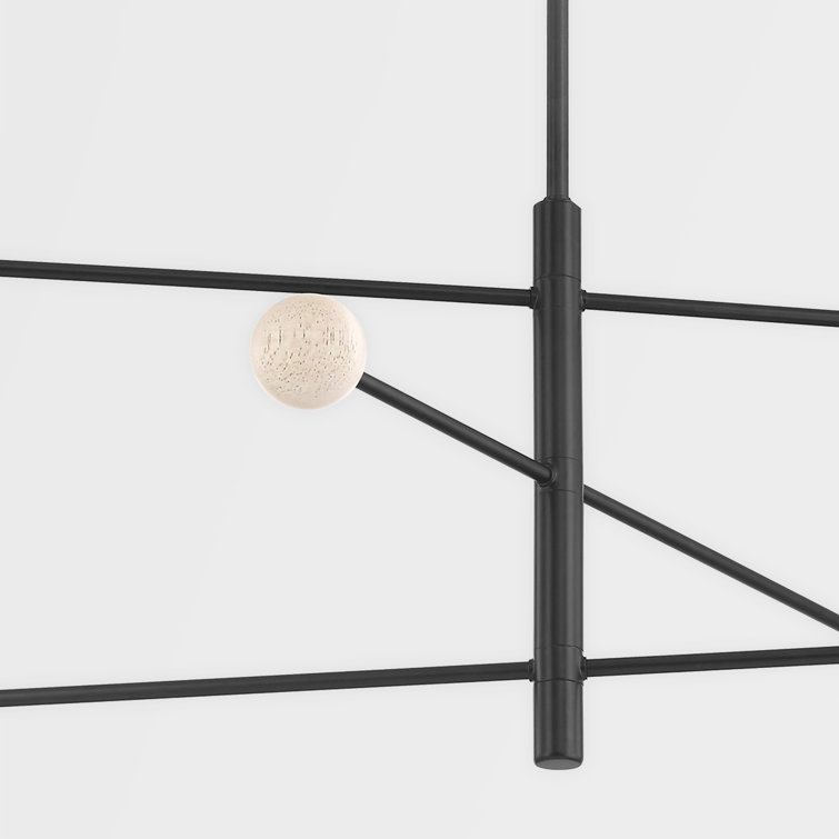 Stellar Constellation 3-Light Sputnik Chandelier in Soft Black