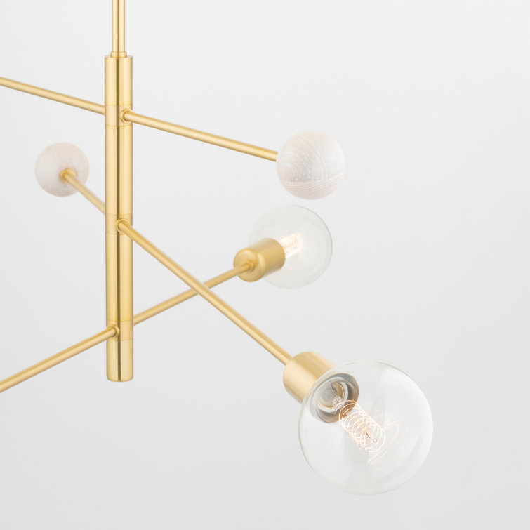 Slater Aged Brass 3-Light Sputnik Chandelier