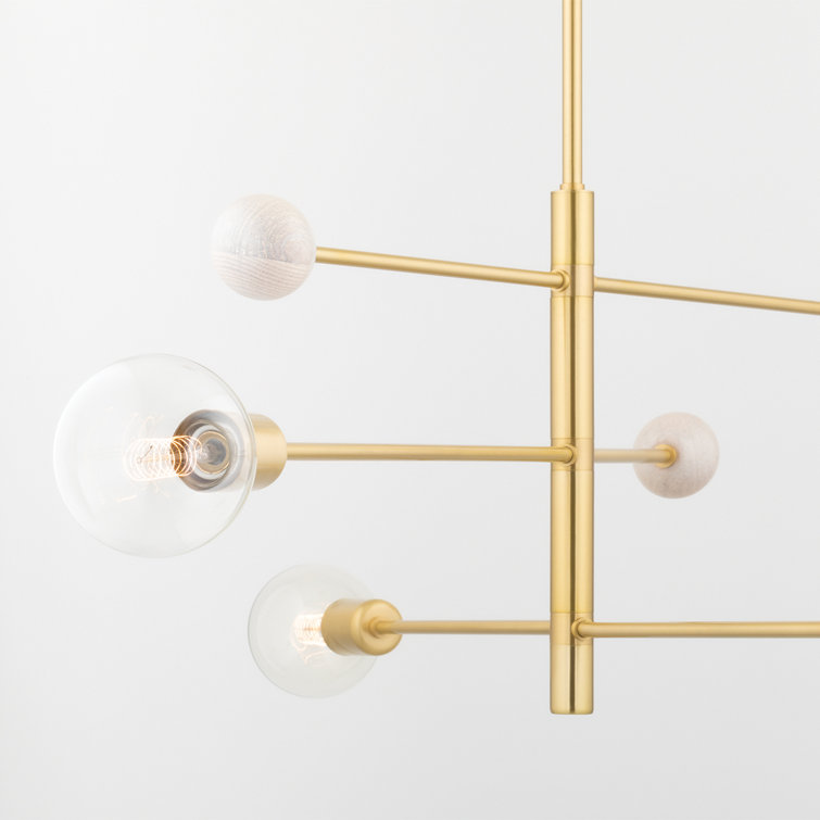 Slater Aged Brass 3-Light Sputnik Chandelier