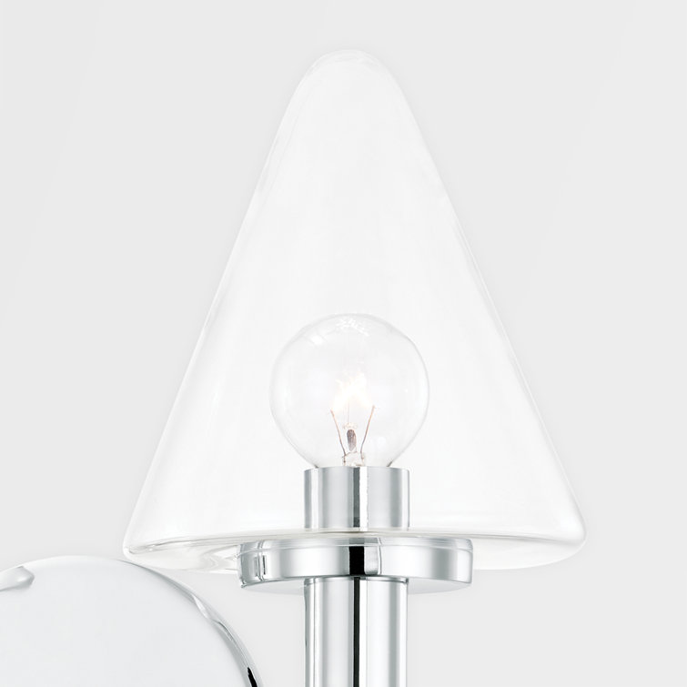 Polished Chrome Dual Light Vanity with Clear Glass Shades