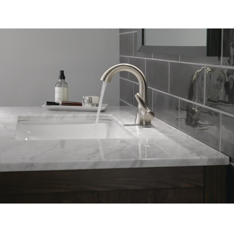 Esato SpotShield Brushed Nickel Single Hole Bathroom Faucet