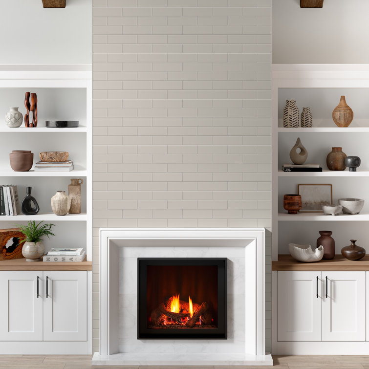 Catch 3" x 12" Matte Beige Ceramic Wall Tile