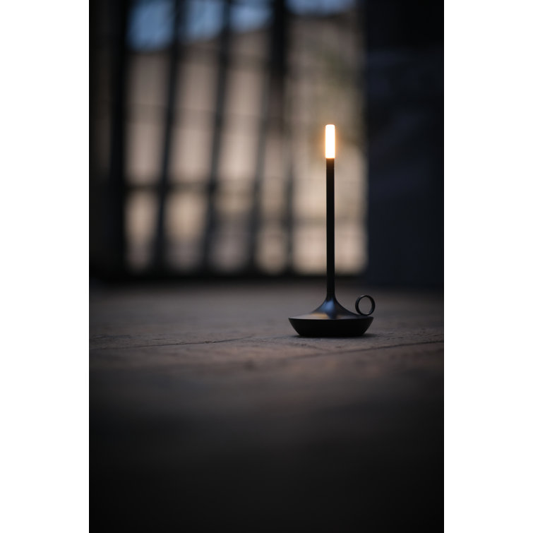 Large Black Cordless Touch Outdoor Table Lamp
