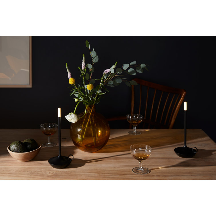 Large Black Cordless Touch Outdoor Table Lamp
