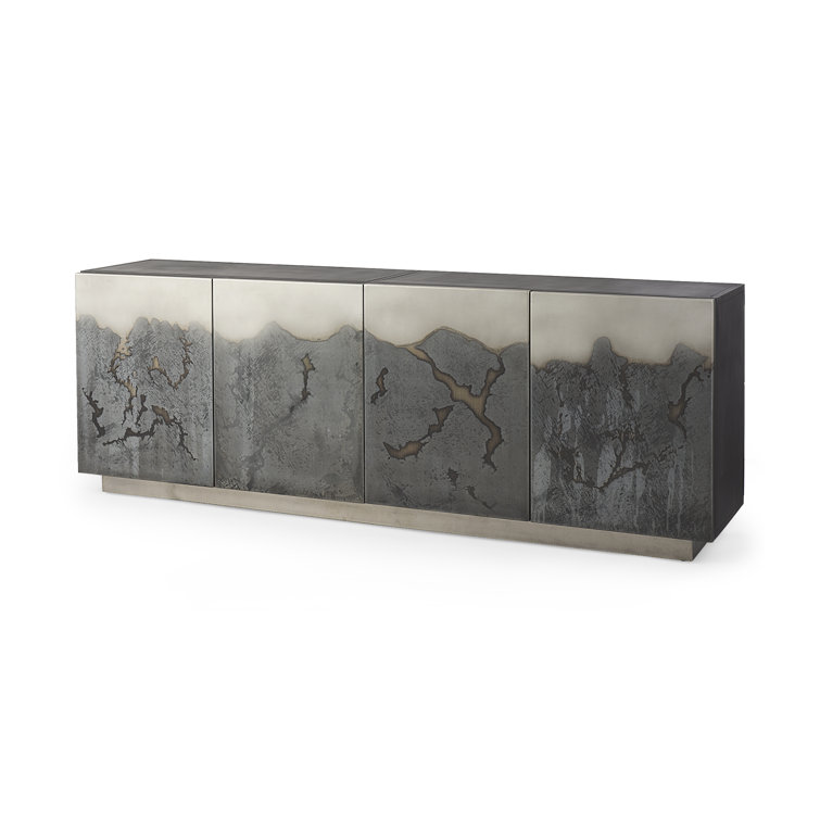 Roxdale 82" Acid Wash Iron Industrial Sideboard