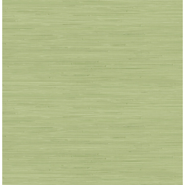 Citrus Green Faux Grasscloth Peel and Stick Wallpaper Roll
