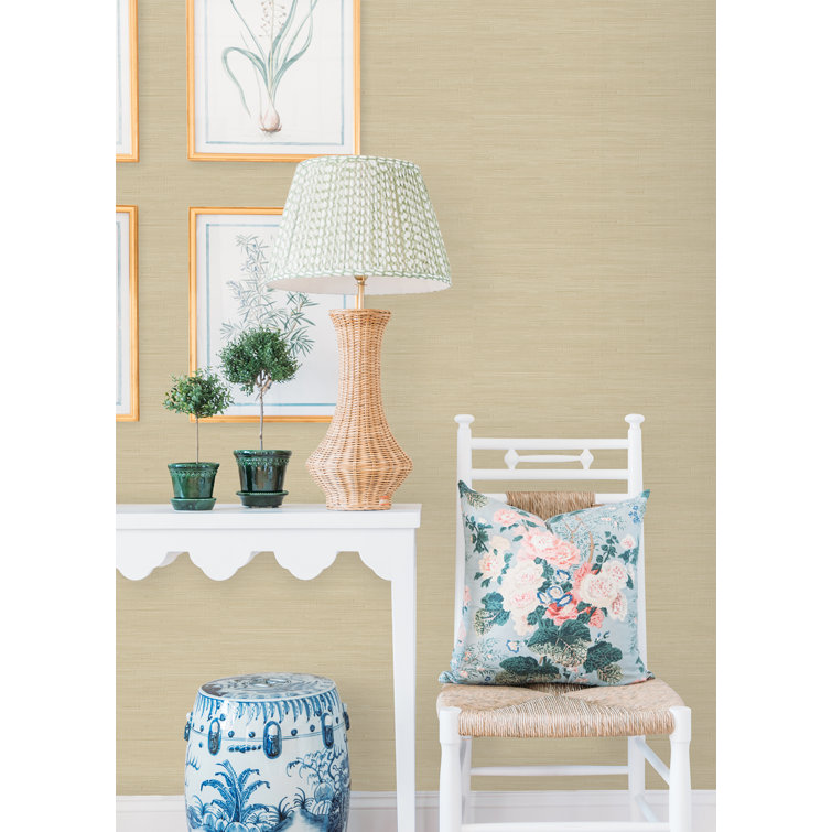 Wheat Grasscloth Self-Adhesive Peel and Stick Wallpaper Roll