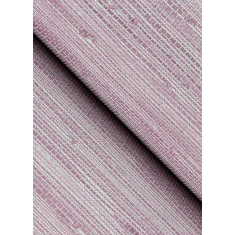 Lilac Faux Grasscloth Peel and Stick Wallpaper Roll