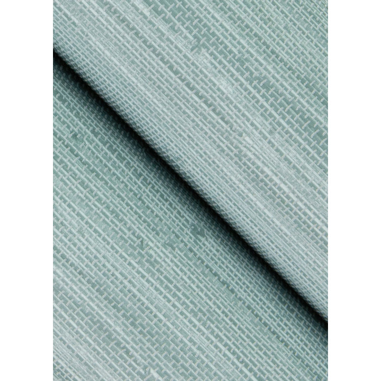 Sky Blue Faux Grasscloth Peel and Stick Wallpaper Roll