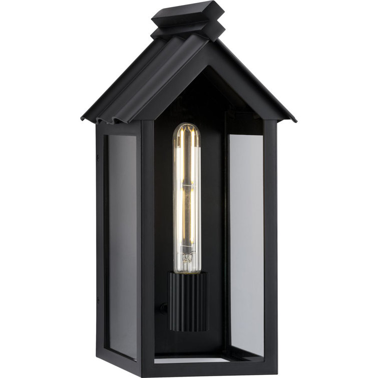 Matte Black Outdoor Cylinder Wall Lantern