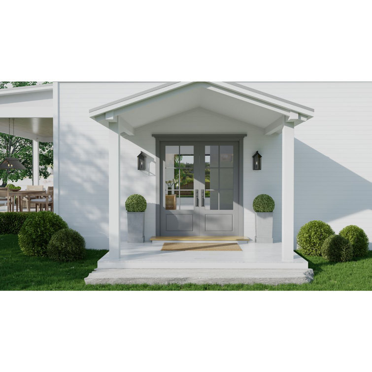 Matte Black Outdoor Cylinder Wall Lantern