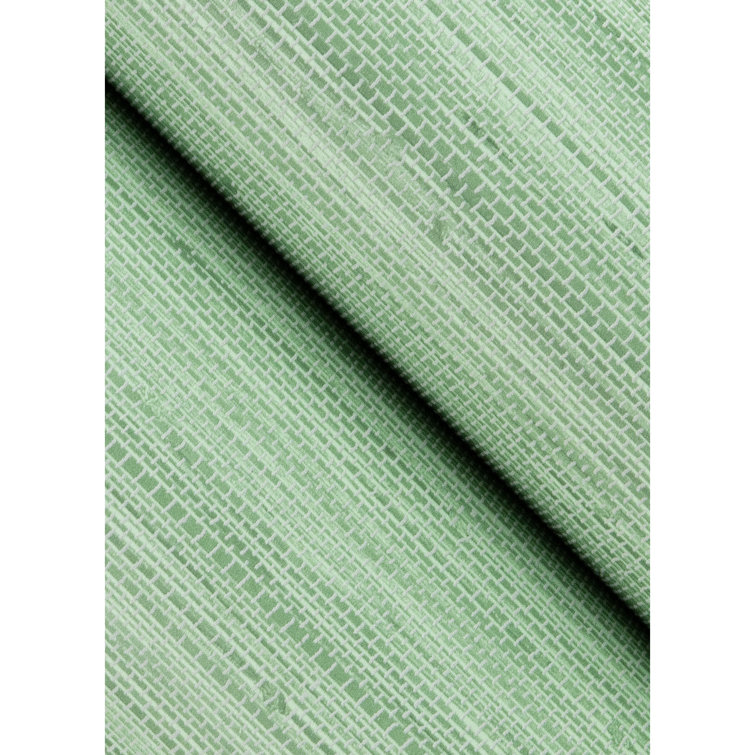 Sage Green 3D Grasscloth Peel and Stick Wallpaper