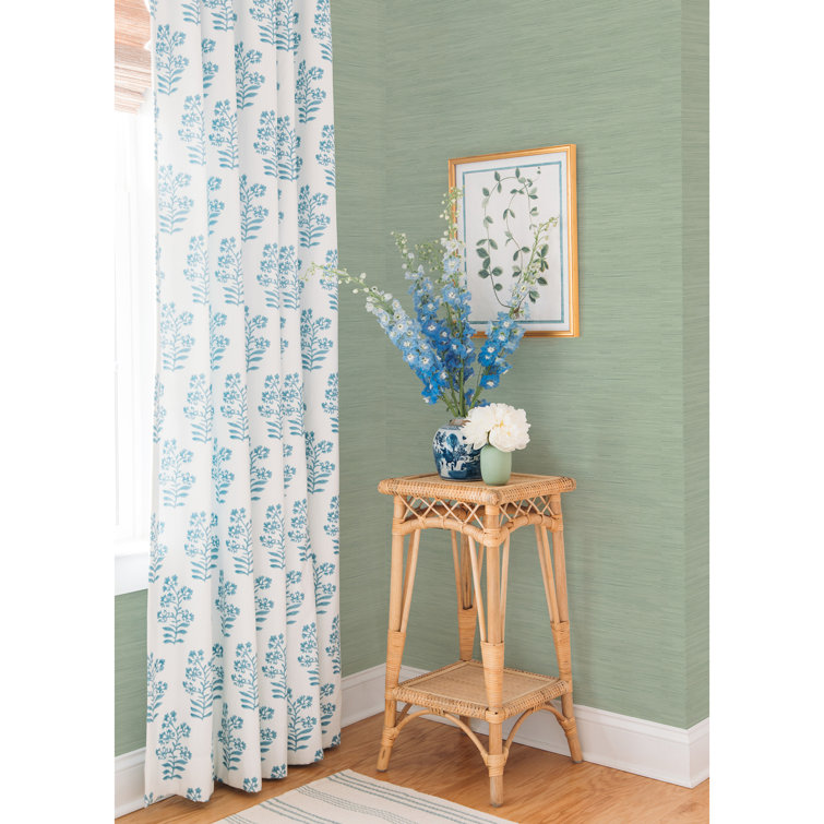Sage Green 3D Grasscloth Peel and Stick Wallpaper