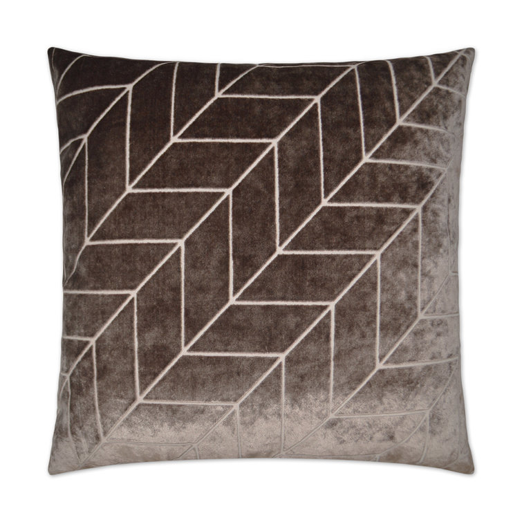 Mocha Rayon 24'' Square Down Throw Pillow