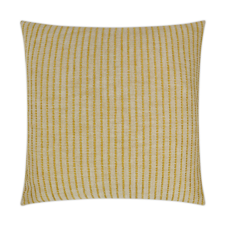 Yellow Striped Rectangular Kids Decorative Throw Pillow