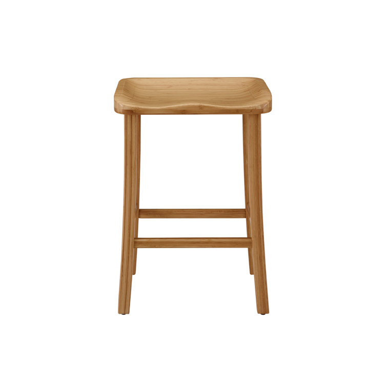 Caramelized Bamboo Saddle Style Counter Stool