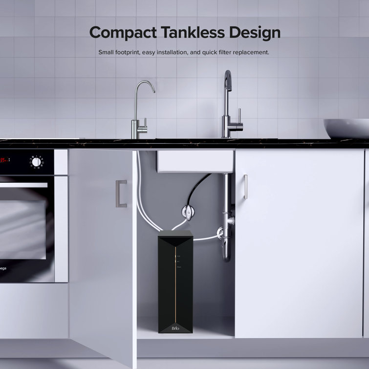 Brio Black Stainless Steel Under-Sink Reverse Osmosis Water Filter