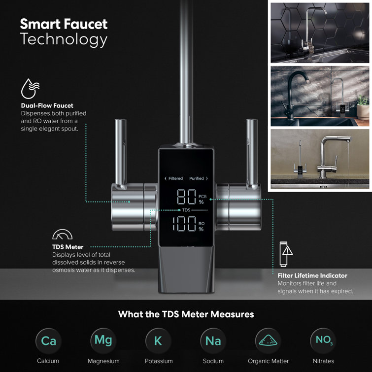 Brio Black Stainless Steel Tankless Under-Sink Water Filtration System