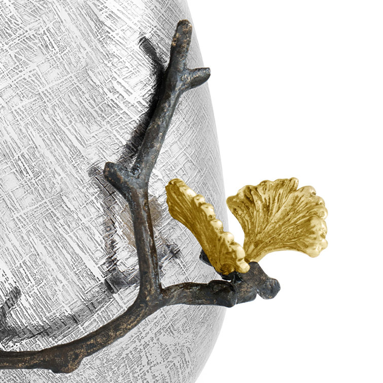 Bronze and Metallic Brown Butterfly Ginkgo Soap Dispenser