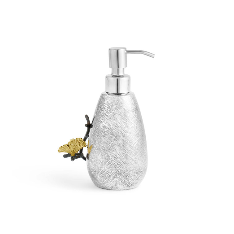 Bronze and Metallic Brown Butterfly Ginkgo Soap Dispenser