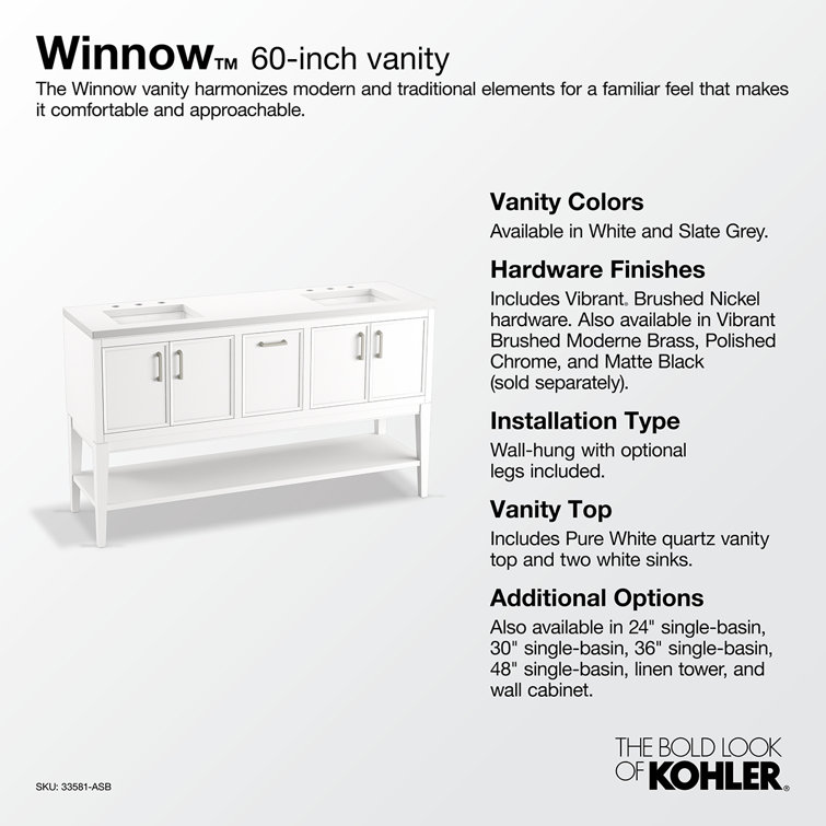 Slate Grey 48-Inch MDF Bathroom Vanity with Quartz Top