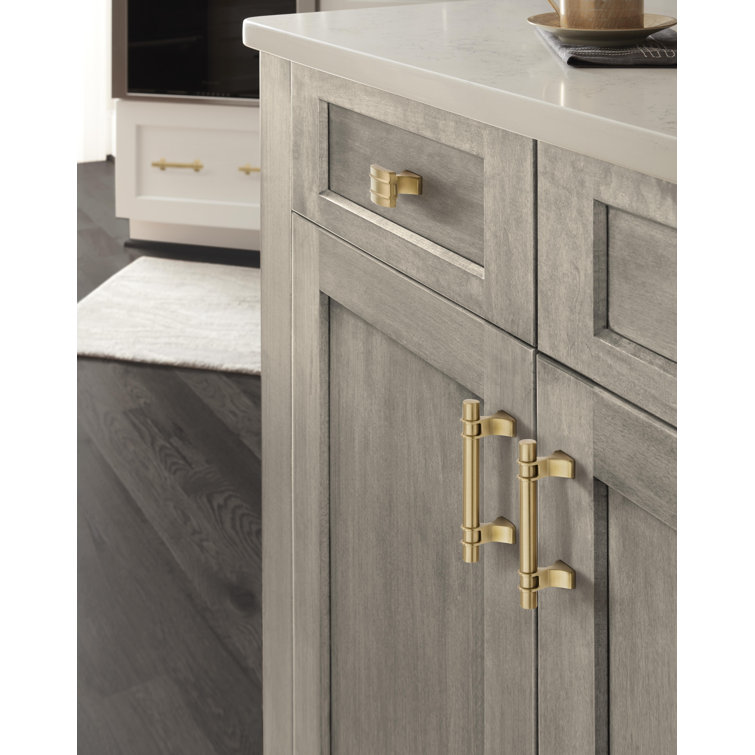 Champagne Bronze Modern Bar Cabinet Pull with Mounting Hardware