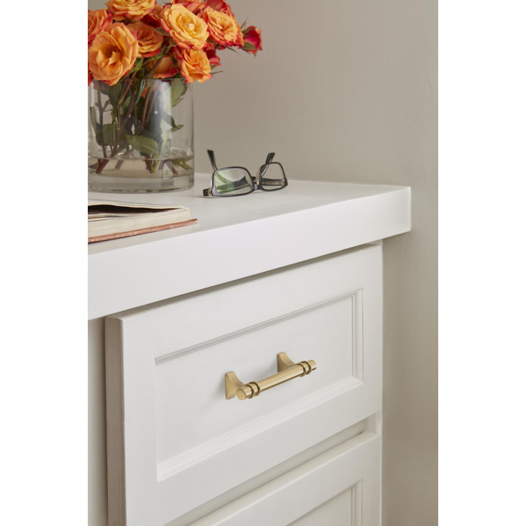 Champagne Bronze Modern Bar Cabinet Pull with Mounting Hardware