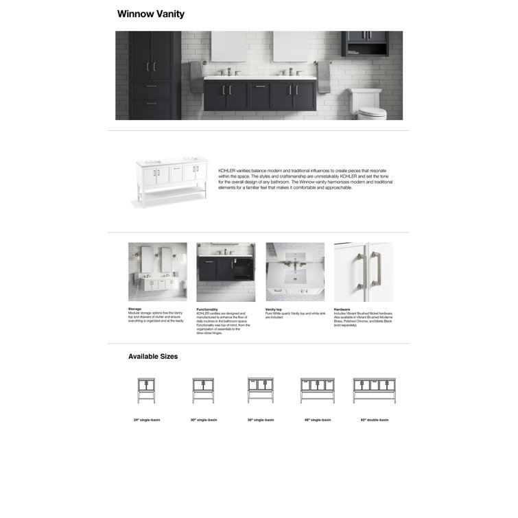 Slate Grey 48-Inch MDF Bathroom Vanity with Quartz Top