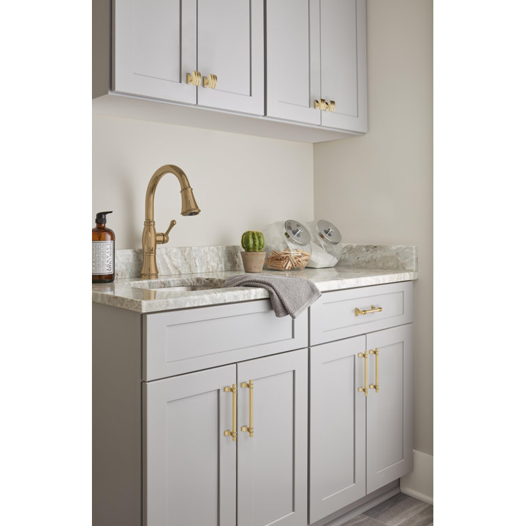 Champagne Bronze Modern Bar Cabinet Pull with Mounting Hardware