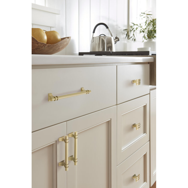 Champagne Bronze Modern Bar Cabinet Pull with Mounting Hardware