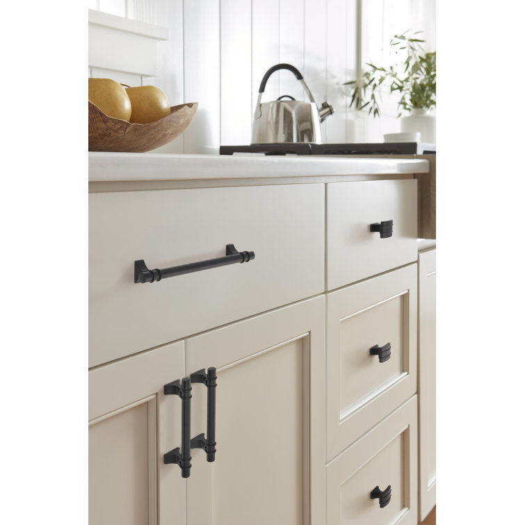 Matte Black Steel Modern Industrial Bar Cabinet Pull