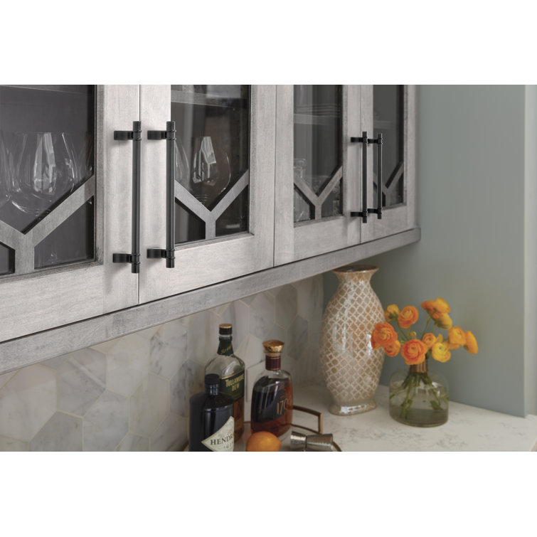 Matte Black Steel Modern Industrial Bar Cabinet Pull