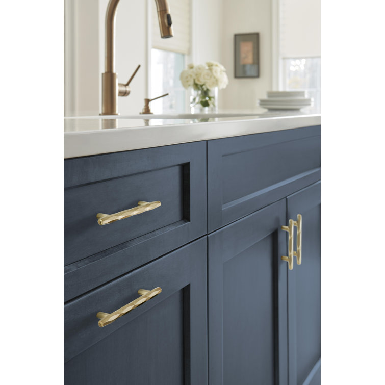 Champagne Bronze Modern Bar Pull with Mounting Hardware
