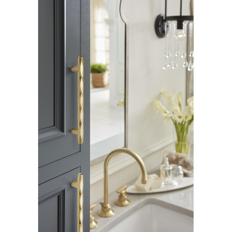 Champagne Bronze Modern Bar Pull with Mounting Hardware