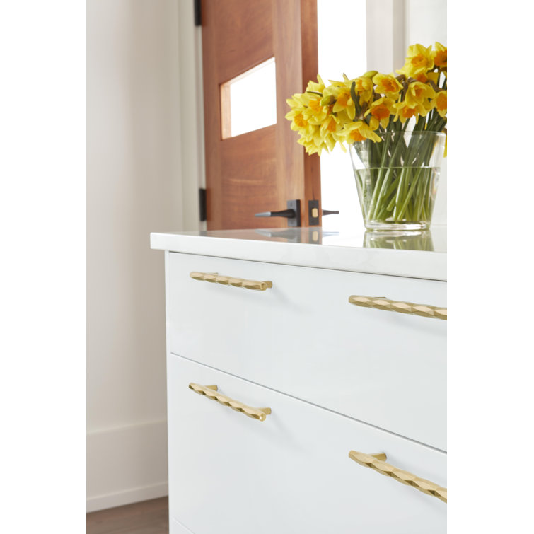 Champagne Bronze Modern Bar Pull with Mounting Hardware