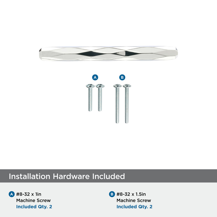 St. Vincent 8" Polished Nickel Bar Pull with Mounting Hardware
