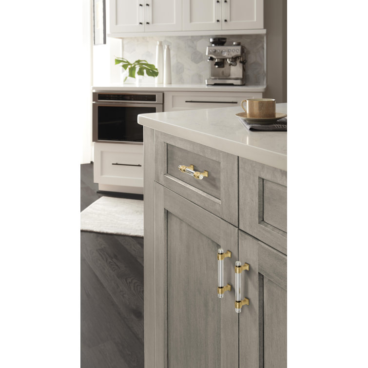 Clear and Champagne Bronze 5-1/16" Bar Cabinet Pull