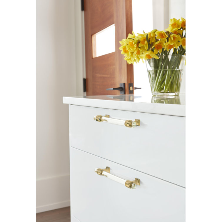 Clear and Champagne Bronze 5-1/16" Bar Cabinet Pull