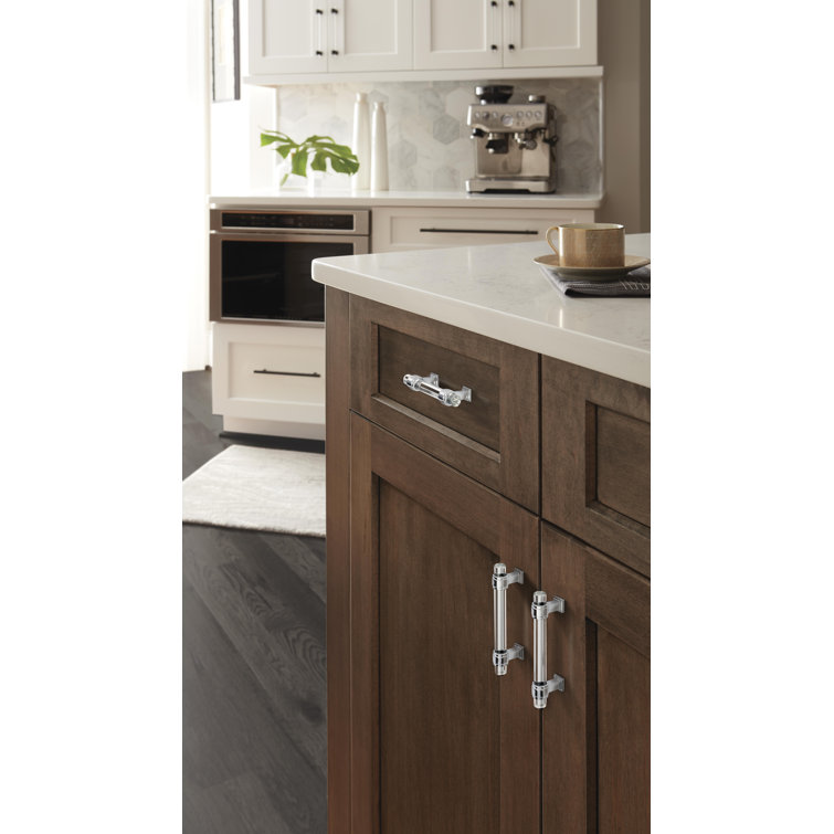 Glacio 5-1/16" Clear and Polished Chrome Bar Pull