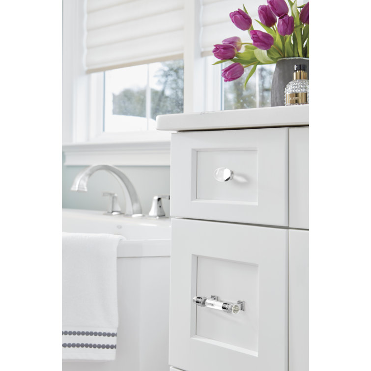 Glacio 5-1/16" Clear and Polished Chrome Bar Pull