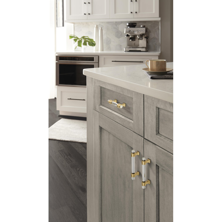 Clear and Champagne Bronze 5-1/16" Bar Cabinet Pull