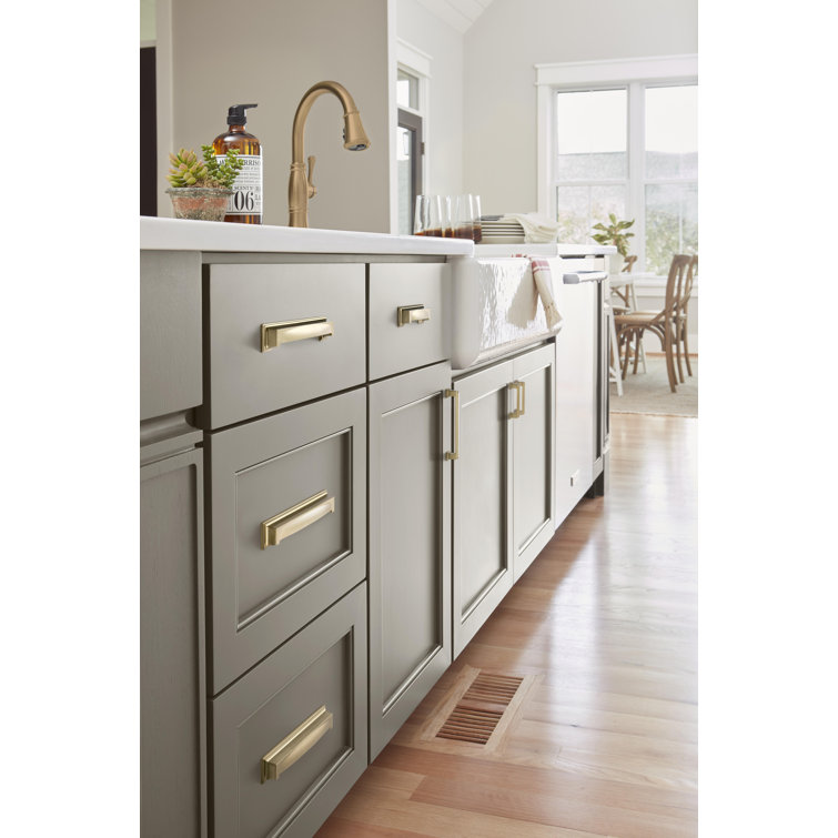 Golden Champagne Steel Traditional Cabinet Cup Pull with Mounting Hardware