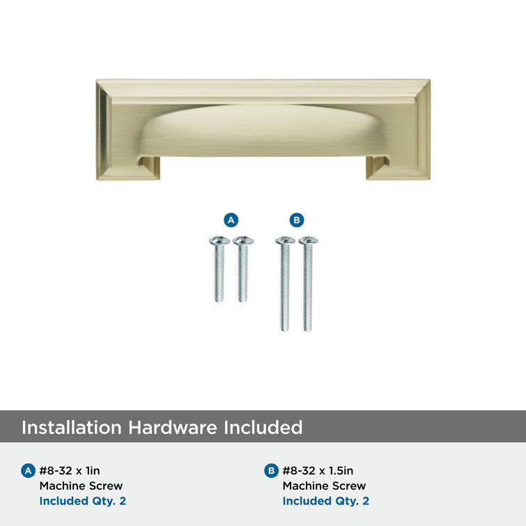 Golden Champagne Steel Traditional Cabinet Cup Pull with Mounting Hardware