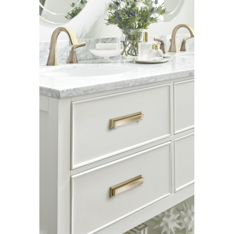 Golden Champagne Steel Traditional Cabinet Cup Pull with Mounting Hardware