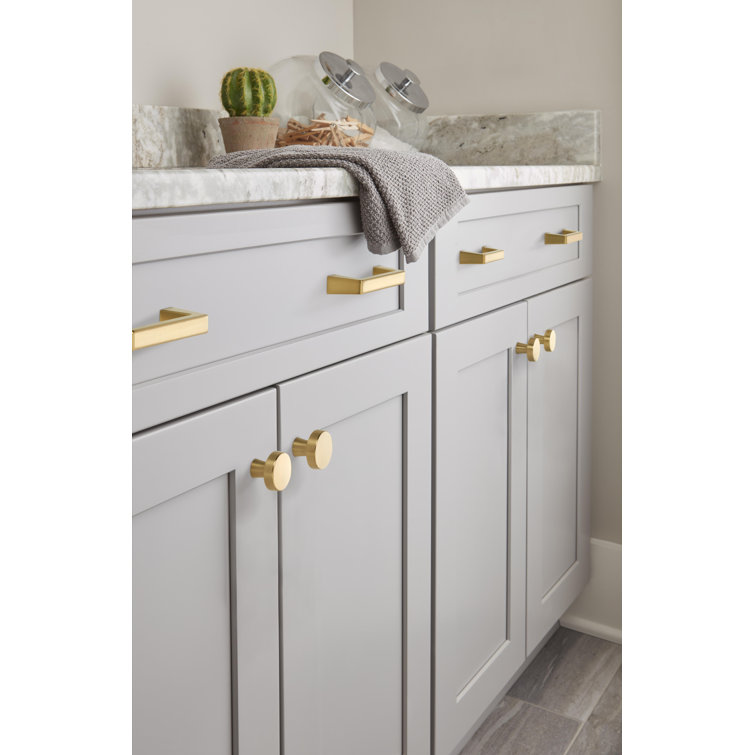 Champagne Bronze Matte Modern Industrial Bar Pull with Mounting Hardware