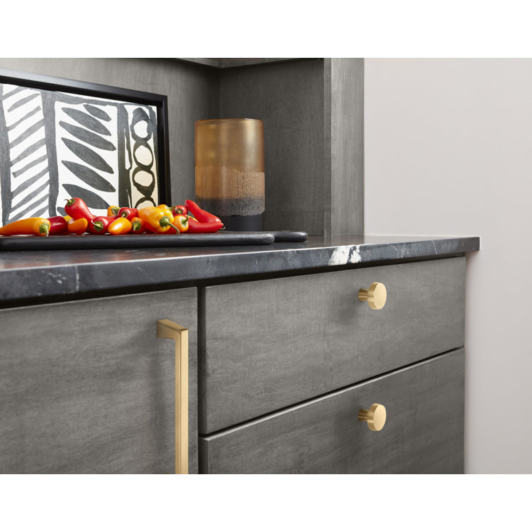Champagne Bronze Round Matte Modern Cabinet Knob