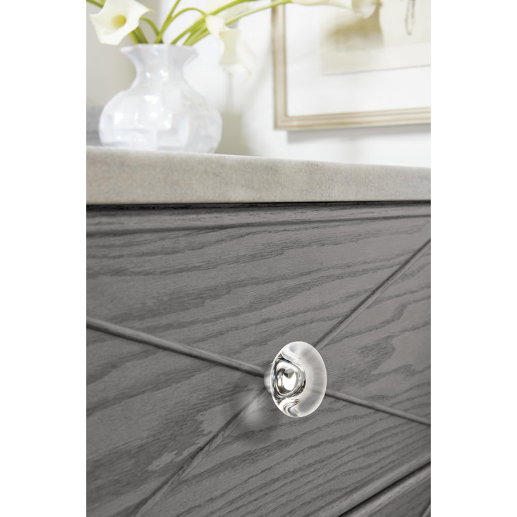 Glacio 1-3/4 inch Clear Polished Chrome Round Cabinet Knob